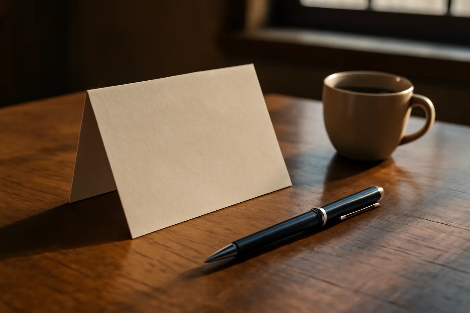 Folded mediator training certificate on a wooden desk near a pen and coffee