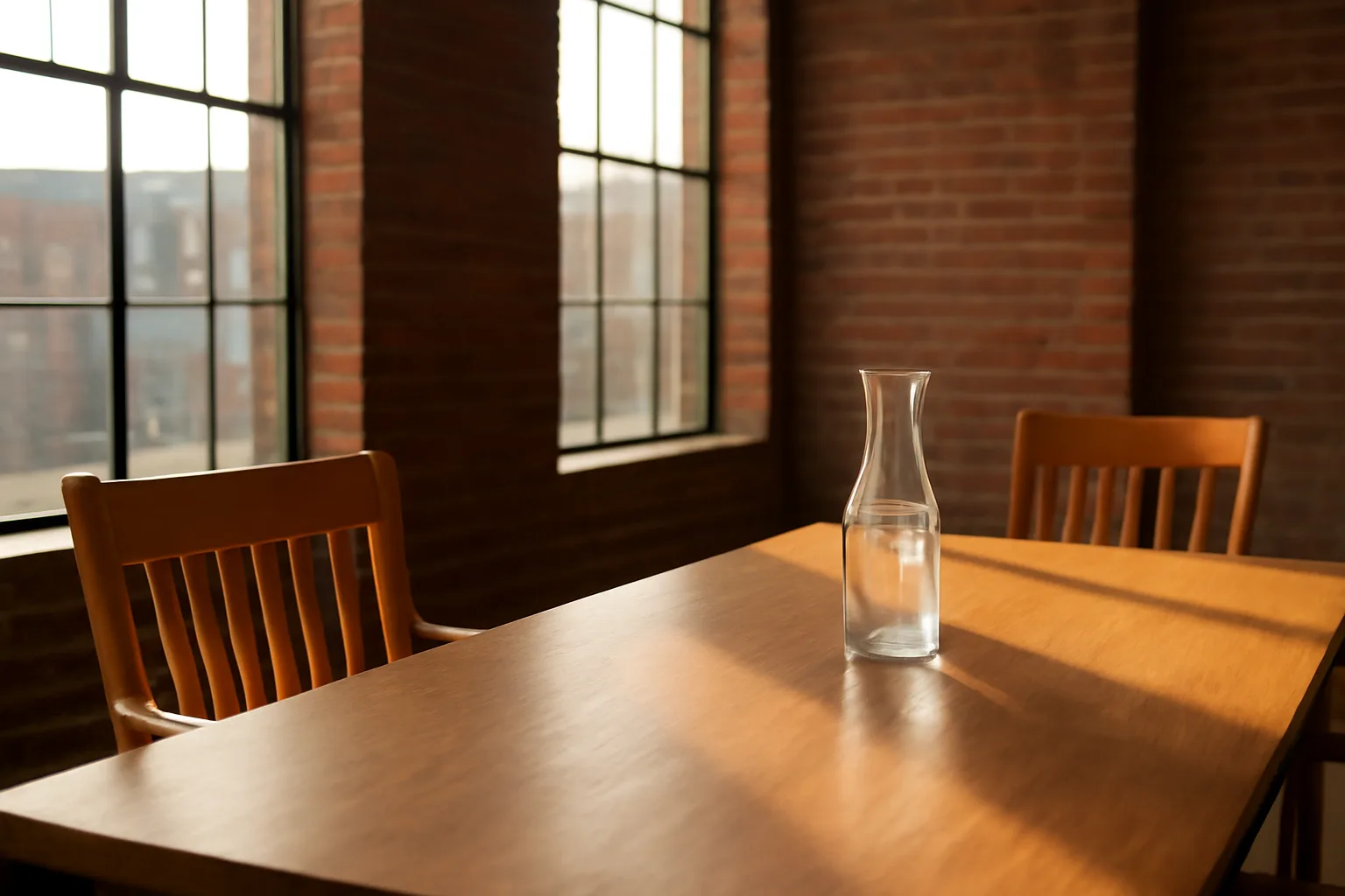 Empty Wilmington conference chairs set for mediator talks