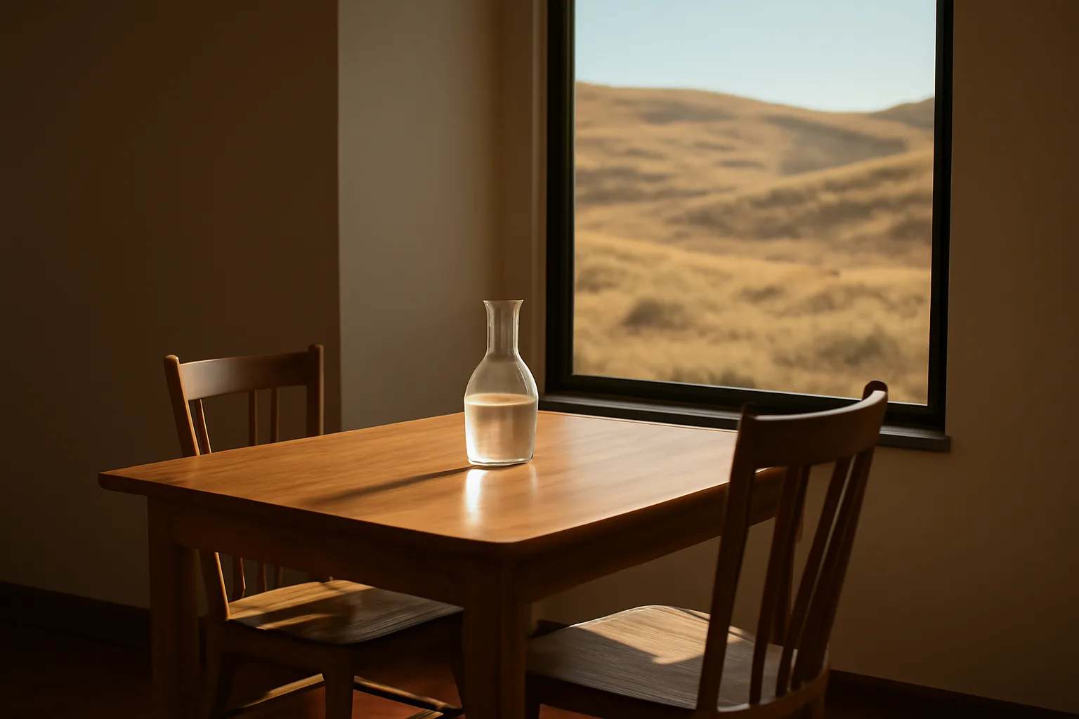 Boise office table set for a quiet Idaho mediator meeting